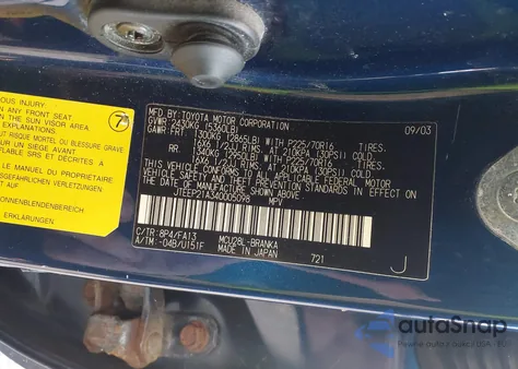 2004 Toyota Highlander V6 from USA, damaged, VIN JTEEP21A340005098